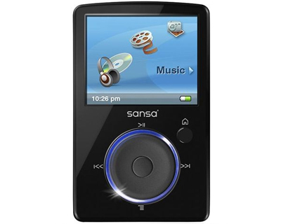 SanDisk Sansa Fuze 1.9" - Radio / leitor digital - flash 2 GB - WMA MP3 vídeo - Preto