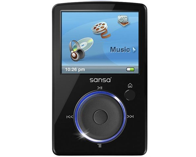 SanDisk Sansa Fuze 1.9" - Radio / leitor digital - flash 4 GB - WMA MP3 vídeo - Preto