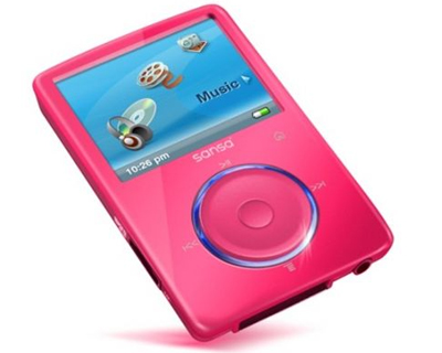 SanDisk Sansa Fuze 1.9" - Radio / leitor digital - flash 4 GB - WMA MP3 vídeo - Rosa