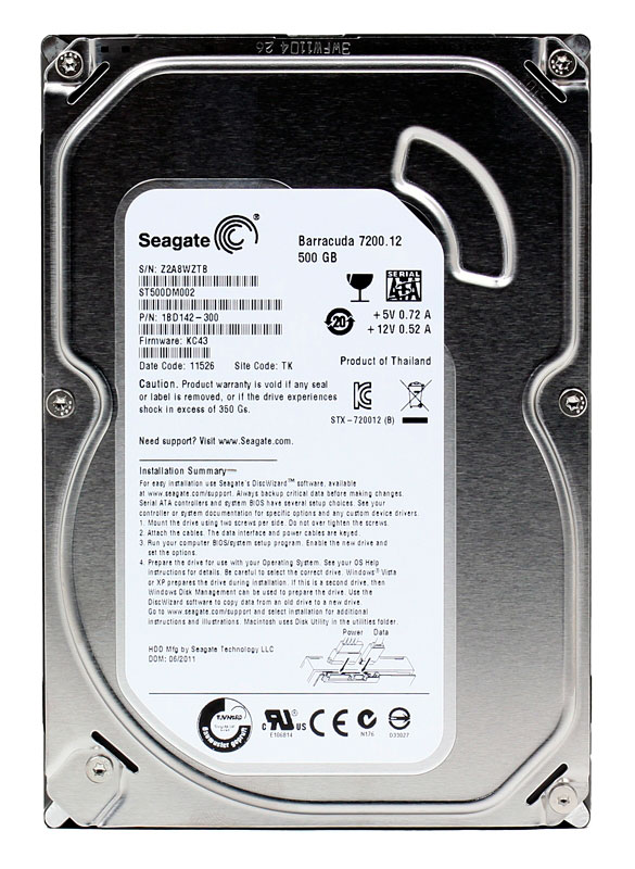 Disco Seagate 500GB Barracuda 3.5" SATA 6 Gb/s 7200 rpm 16mb Cache